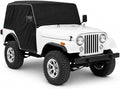 600D Cab Cover Windproof Sunshade Cover Compatible with Jeep Wrangler CJ5 1976-1986 2 Door, 6-Layer Protection Frost Wiper & Mirror Covers Protect from Sunshine, UV, Snow, Rain