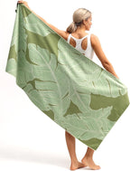 Microfiber Beach Towel, Quick Dry Travel Towel Large Sand Free Towel for Beach, Camping, Swim Pool, Gym, Sports& Yoga 71"x32", Palm Green