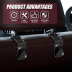 2 Pack Car Hooks, Bling Rhinestones Crystal Hooks, Auto Seat Back Organizers, Car Decorations Backseat Hanger, Car Seat Hooks Perfect for Holding Handbags, Clothes, Purses and Water Bottles