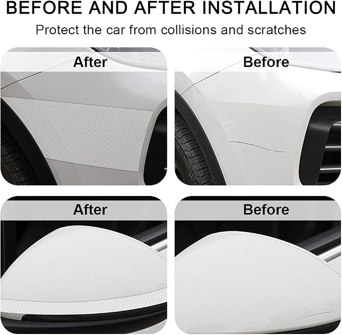 Car Door Edge Guards, 2.7In x 33Ft Door Sill Guard Protector, Anti-Scratch Adhesive Tape, Automotive Anti-Collision Strip for Car Door Edge/Front and Rear Bumper/Door Sill Protector