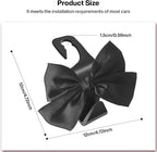 2 Pack Car Seat Headrest Hook, Auto Seat Hook Hangers Storage Organizer Interior Accessories for Handbag Clothes Coats Grocery Bags (Black silk)