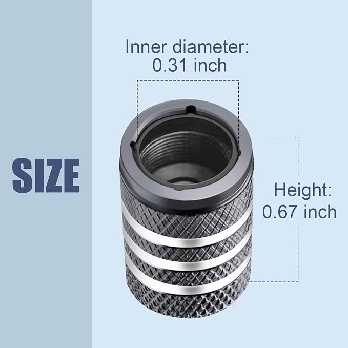 Tire Valve Stem Caps Cover - (5 Pack) Tire Air Cap N2 Nitrogen Metal with Plastic Liner Corrosion Resistant Leak-Proof for Car Truck Motorcycle Bike Grey