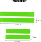 4PCS Car Door Sill Protector, 3D Carbon Fiber Vehicle Entry Edge Guard Trim, Anti-Scratch Automotive Threshold Sill Cover Strips Accessories, Universal for SUV, Sedan, Truck (Green)
