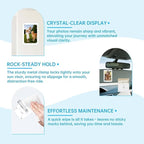 2 Pack Magnetic Car Visor Photo Holder – Personalized Acrylic Clip for Family, Pets, Travel Pictures – Easy Snap-On Car Accessory for Sun Visor (2 Pack, 3''x3.5'')