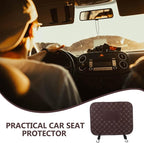 Car Seat Kick Protector Pad 17.32X13.77 Inch Back Mat with Storage Pocket Anti-Kick Backseat Protector for Kids Auto Interior