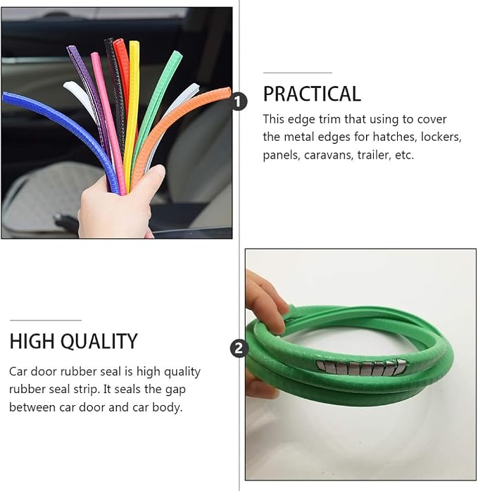 Car Door Protector Edge Guards Rubber U Shape Edge Trim Seal Strips Protector Car Door Edge Protection for Car Auto Vehicle 10M