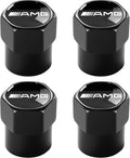 Tire Valve Stem Caps Cover for Mercedes Benz AMG Metal Car Wheel Air caps Auto Valve Stem Caps Accessories 4 Pack Black