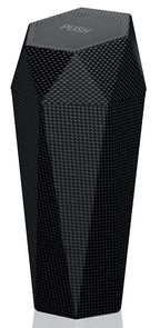 Car Trash Can with Lid, Cup Holder Garbage Can for Car, Garbage Bin Cars Accessories for Interior, Leakproof Small Trash Bin, Mini Trash Can for Cars, Home, Office (Carbon Fiber Pattern)