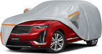 Car Cover for 2019-2026 Cadillac XT6, Waterproof Custom-fit Sun Rain Dust Snow Wind All Weather Protection Outdoor XT6 Full Car Cover with Cotton Lining and Door Zipper-Gray