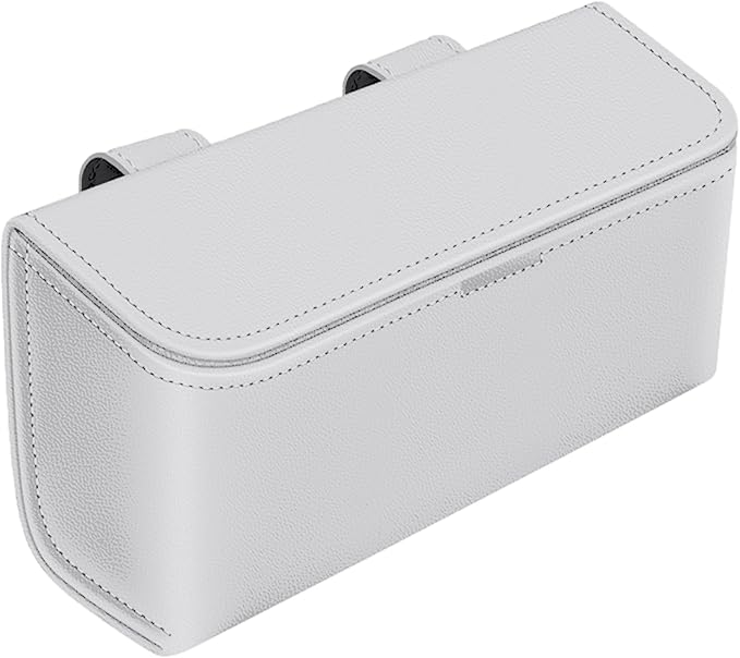 Universal Car Sunglasses Holder for Sun Visor, Premium Magnetic Leather Eyeglass Hanger Clip & Visor Organizer, Large Capacity Car Interior Accessories Fit for Women Men Grey