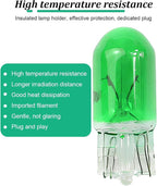 25PCS T10 12V 5W Car Turn Signal Light Bulbs, Clear Flat Foot Vehicle Side Marker Lamp Bulbs, Auto Interior Amber Headlight Bulbs Accessories, Universal for SUV, Sedan, Truck (Green)
