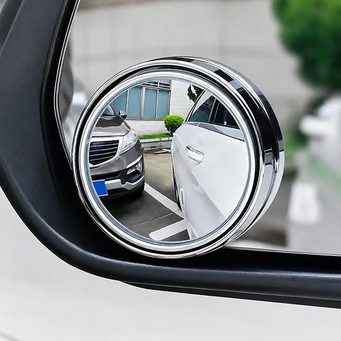 8PCS Car Blind Spot Mirror, 360 Degree Clear HD Convex Wide Angle Round Vehicle Side Rear View Mirror, Adjustable Auto Rearview Accessories to Reduce Blindspot, Universal Fit