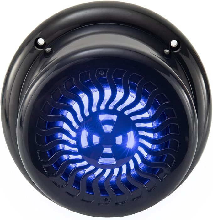 RV Flush Mount Speaker | Exterior 5.25" Black Wavy Blue LED | Waterproof (10 Pack)