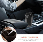 Car Trash Can with Lid, Diamond Design Leakproof Vehicle Cup Holder Garbage Can, Waterproof Trash Bin Mini Portable Garbage Organizer for Cars Homes Offices Bedrooms (Carbon Fiber)
