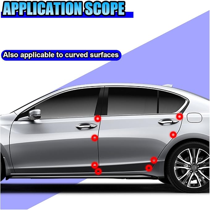 4PCS Car Door Edge Guards Protectors, Self-Adhesive Car Side Door Corner Protector Anti-Collision Trim Sticker, Anti-Rub Vehicle Exterior Decorative Accessory for Cars Trucks SUVs (Black)