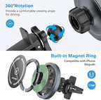 for MagSafe Car Mount Charger iPhone Wireless Car Charger, Stick on Dashboard Magnetic Phone Holder Mount for iPhone 17 Pro Max 16 15 14 Series, 15W Fast Charging, Aluminum Shell