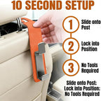 Car Seat Headrest Hook, Multifunctional Vehicle Backseat Hanger Organizer for Purse Handbag Coat, Auto Seat Back Phone Holder Storage Hook, Universal for Sedan Truck SUV (Orange)