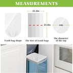 5 Gallon 220 Counts Strong Trash Bags Garbage Bags by, Bin Liners, for bathroom home office kitchen, 5.5 Gal, Clear
