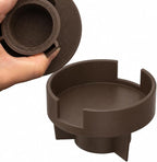 Couch Cup Holder Adapter – Universal Sofa Drink Expander for Large Mugs, Tumblers & Bottles – Spill-Proof Recliner Caddy for Living Room, RV & Boat (Brown, Base 70-92MM(2.75-3.62IN))