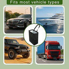 Car Trash Can, 3.4 Gallons Leak-Proof Hanging Trash Bin with Hook and Loop Lid and Handle, Multipurpose Car Organizer with Storage Pockets for SUV, Truck, RV and Camping