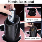 Car Trash Can Bin with Lid - 2 Packs Garbage Can Cup Holder - Black Mini Leakproof Vehicle Trash Bin with 40pcs Trash Bags - Car Organizers and Storage for Front Back Seat Accessories