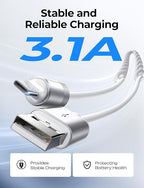 Coiled USB C Cable, 2 Pack for Android Auto & CarPlay Cable, Short USB A to USB C Cable Compatible with iPhone 17/16/15, Samsung Galaxy S25/S24/S23 A15/A14, Google Pixel 9/8, White 4FT