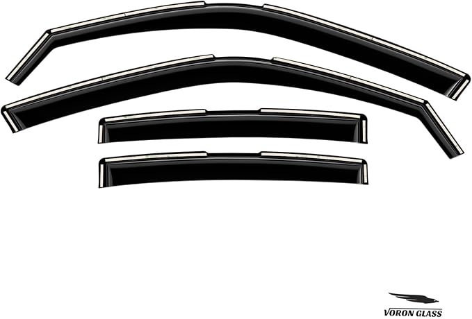Voron Glass in-Channel Extra Durable Rain Guards for Dodge Charger 2011-2023, Window Deflectors, Vent Window Visors, 4 Pieces - 200907