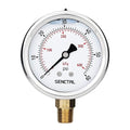 60 Psi Glycerin Liquid Filled Low Pressure Gauge, 2.5" Dial Size, 1/4" NPT Lower Mount, Stainless Steel Case, Pool Sand Filter Water Pump Tire Water Oil Air Pressure Test