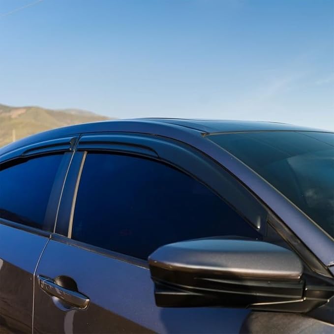 Tape On Window Visors Rain Guards for Hyundai Tucson 2016-2021,Sun Wind Deflectors Side Window Vent Guard Shade,Car Accessories 4-Pieces Set