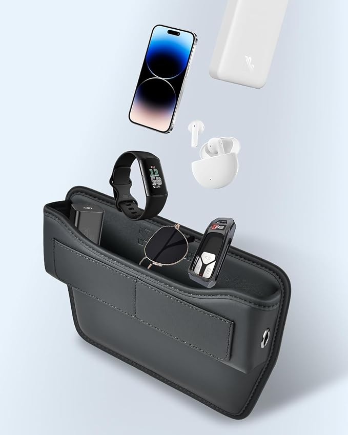 Car Seat Gap Filler Organizer, Premium Leather Car Gap Filler for Car, Car Seat Organizer and Storages Between Seat Car Gap Filler Universal Fit for Car SUV Truck