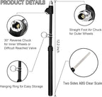 Tire Pressure Gauge Heavy Duty Dual Head Truck Tire Gauge | Solid Brass Body Black Painting, Aluminum Slide, with Hook, Range 10-150psi for Bike Car SUV Vehicle Tester 2PCS