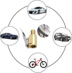 2Pack 8mm Tire Air Chuck with Clip Adapter, No Leakage Tire Chucks for Vehicle Inflator Compressor Pump Connect Accessories Tool, Brass Locking Tire Inflator Nozzle Adapter Connect 8mm