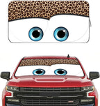 Windshield Sun Shades Car Sun Shade Protector Blocks UV Rays for Full-Size Sedan & SUV, Mid-Size SUV, Sports Cars, Wagon and Mid-Size Pickup Truck Car Accessories(Leopard Eyes,S)