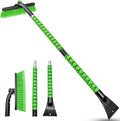 42.5 Inch Car Scraper Snow Brush, 12.6 Inch Large Brush Head with Ice Scraper for Window Windshield, Portable Snow Scraper for SUV Truck Vehicle RV Auto - Green