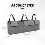 Car Trunk Organizer, Backseat Hanging Large Storage with Adjustable Straps,Waterproof PVC Collapsible Cargo Bag, Car Interior Accessories for Auto SUV MPV (Gray)
