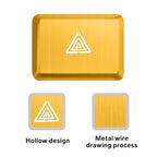 Polodunn Accessories for 11th Gen Honda Civic 2022-2025, for CRV/HRV/Accord 2023 2024 2025, Emergency Flashers Trim Caps Hazard Warning Light Push Button Cover (Gold)