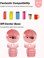 Cup Holder Phone Mount for Car, Car Cellphone Large Adapter Long Arm with 360 Degree Rotation, Compatible iPhone, Samsung & All Smartphones,Pink,1 Pack