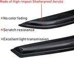 Extra Durable Outside-Mount Auto Vent Window Visor, Fits 2011-2023 Chrysler 300, UV Protection Rain Guard, Original Wind Deflector, No-Drill Easy Install, Dark Smoke, 4-Pcs