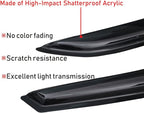 Extra Durable Outside-Mount Auto Vent Window Visor, Fits 2013-2018 Nissan Altima (Sedan), UV Protection Rain Guard, Original Wind Deflector, No-Drill Easy Install, Dark Smoke, 4-Pcs