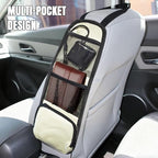 Car Seat Side Storage Pocket, Car Multifunctional Seat Organizer Hanging Bag, Auto Mobile Phone Wallet Sunglasses Mesh Net Pocket, Auto Accessories for Cars SUVs Trucks (Beige, 1PCS)