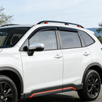 Window Visors for Subaru Forester 2019 2020 2021 2022 2023 2024, Tape-On Rain Guards Outside Mount Vent Visors Window Deflectors Smoke Tint, 4PCS