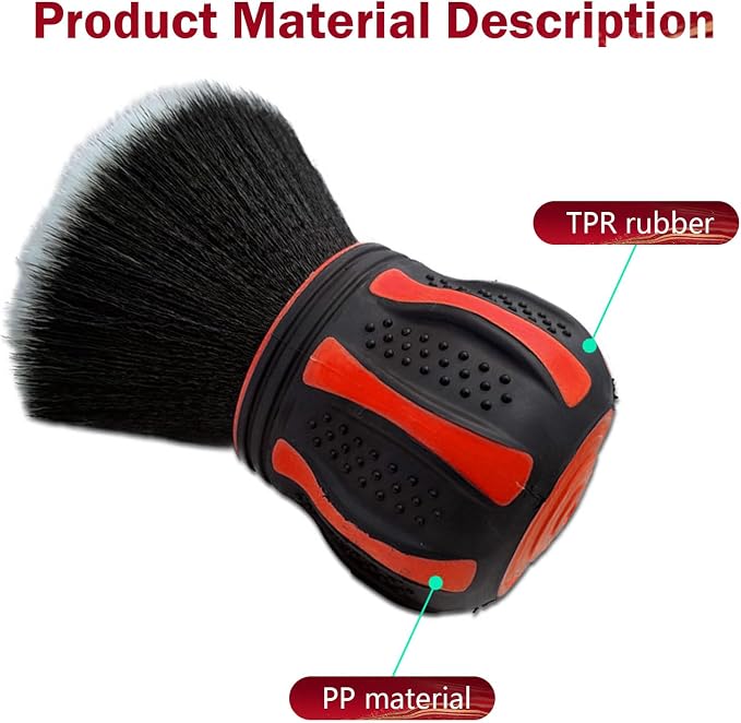 Car Interior Brush, Soft Bristles with Storage Rack, Car Beauty Tools, Car Detailing Brush Kit, Suitable for Most Cars (Red)