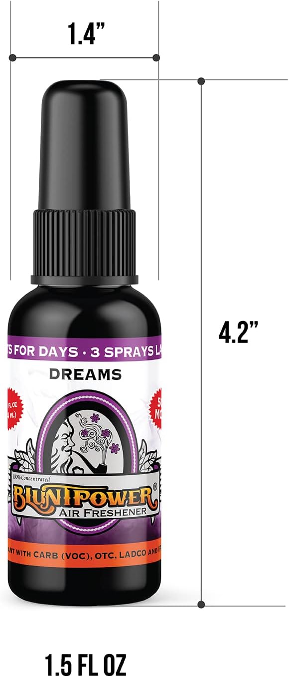 (Dreams, 1 Pack) Concentrated Air Freshener for Room and Car Spray - Oil-Based Diffuser Spray Bottle - Long-Lasting Bathroom Spray, Car Freshener, & Odor Eliminator Spray
