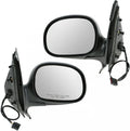 2 Piece Driver and Passenger Side Mirror Assembly Set Manual Folding Electric Adjustment Non-Heated No Memory Chrome Compatible with 1998-2002 Ford Expedition Lincoln Navigator