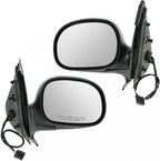 2 Piece Driver and Passenger Side Mirror Assembly Set Manual Folding Electric Adjustment Non-Heated No Memory Chrome Compatible with 1998-2002 Ford Expedition Lincoln Navigator