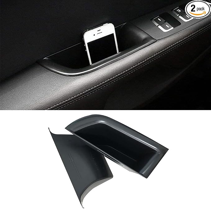 Front Row Door Organizer Grab Tray Compatible with Kia Sorento 2016 2017 2018 2019 2020 ABS Tray Armrest Phone Container Handle Pocket Insert Glove Pallet