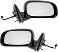 2 Piece Driver and Passenger Side Mirror Assembly Set Electric Adjustment Heated No Memory Textured Compatible with 2005-2010 Dodge Dakota 2006-2009 Mitsubishi Raider 2011 Ram Dakota CH1320237