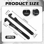 2PCS Car Seat Gap Filler Organizer,3 in 1 Car Seat Side Gap Filler with Hook for Avoiding Dropped Items,Universal No Drop Seats Guard for Filling Gaps 1.37-1.49 Inch Wide (Black)
