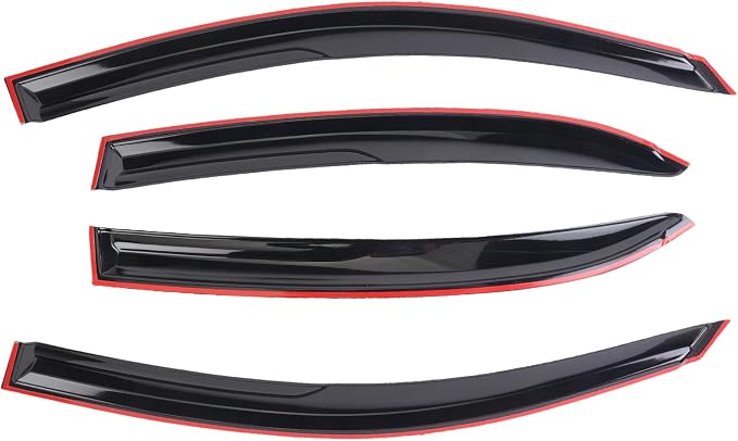 Black Outside Mount Window Rain Guards Compatible with 2019-2023 KIA Forte,Original,Durable Window Visor Deflectors
