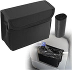 Upgraded Magnetic Car Trash Can with Lid,Mini Hanging Car Trash Bin with Mesh Pocket & 30PCS Garbage Bag,Collapsible Cars Garbage Can as Cars Storage Organizer for Most Auto